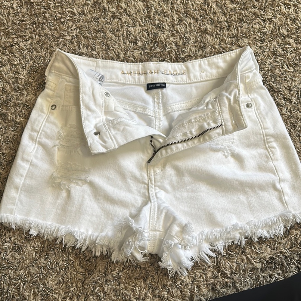 American Eagle White Jean shorts